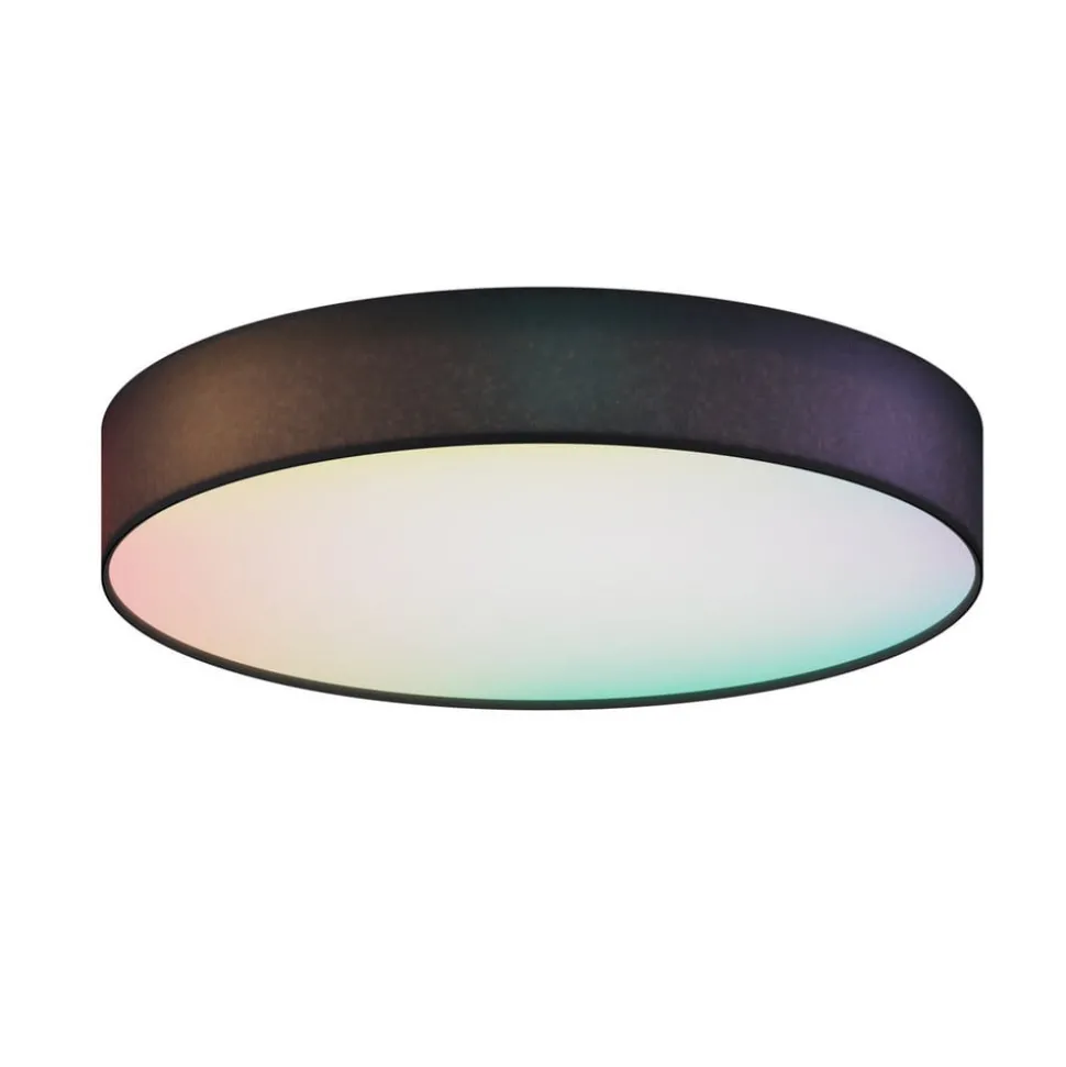 Calex Smart LED-loftlampe Fabric, Ø 30 cm, RGBW, dæmpbar