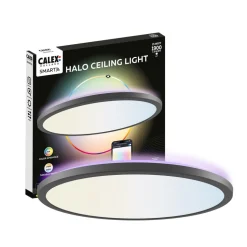 Calex Smart LED-loftlampe HALO Ø 40 cm sort IP54 RGB CCT