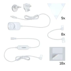 Calex Smart LED-væglampe TRIANGLES, 9-delt, RGBW, dæmpbar