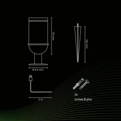 Calex Smart Outdoor Gardenspot spotlight, CCT, RGB