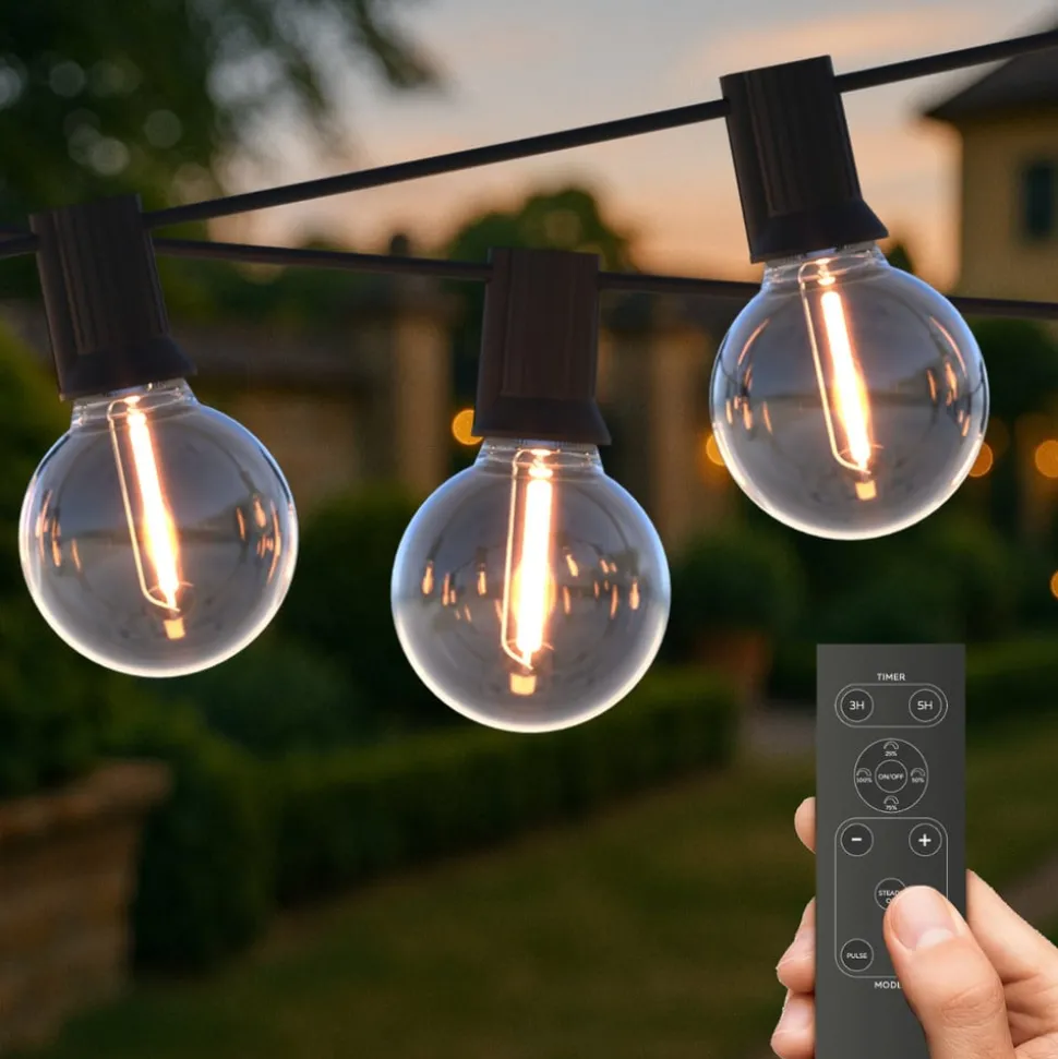 Calex Solar-LED-lyskæde Vista, længde 20 meter, IP44