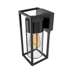 Calex udendørs væglampe, bundstik, aluminium, sort