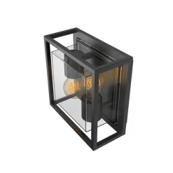 Calex udendørs væglampe, 2-lys, top/bund, aluminium, sort