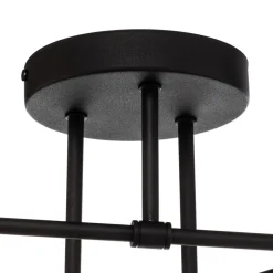Cambridge loftlampe, 6 lyskilder, sort