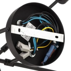 Cambridge loftlampe, 6 lyskilder, sort