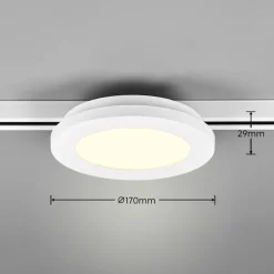 Camillus LED-skinnelampe til DUOline, hvid, Ø 17 cm