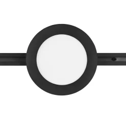 Camillus LED-skinnelampe til DUOline, sort, Ø 17 cm