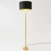 Cancelliere Rotonda chintz-gulvlampe sort/guld