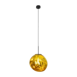 Canopus hængelampe, guldfarvet, Ø 36 cm, glas, E27
