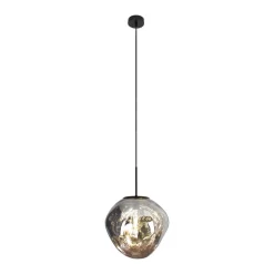 Canopus hængelampe, sølvfarvet, Ø 36 cm, glas, E27