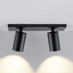 CAN TILT loftspot, sort, 31 x 9 cm, 2 lyskilder, metal GU10