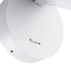 CAN TILT vægspot, hvid, Ø 10 cm, metal, afbryder, GU10