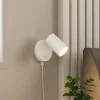 CAN TILT vægspot, hvid, Ø 10 cm, metal, afbryder, USB