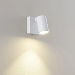 CAN TILT vægspot, hvid, 10 x 10 cm, metal, GU10-kontakt