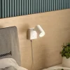 CAN TILT vægspot, hvid, 10 x 10 cm, metal, kontakt, USB
