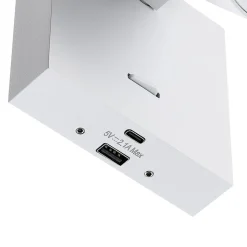 CAN TILT vægspot, hvid, 10 x 10 cm, metal, kontakt, USB