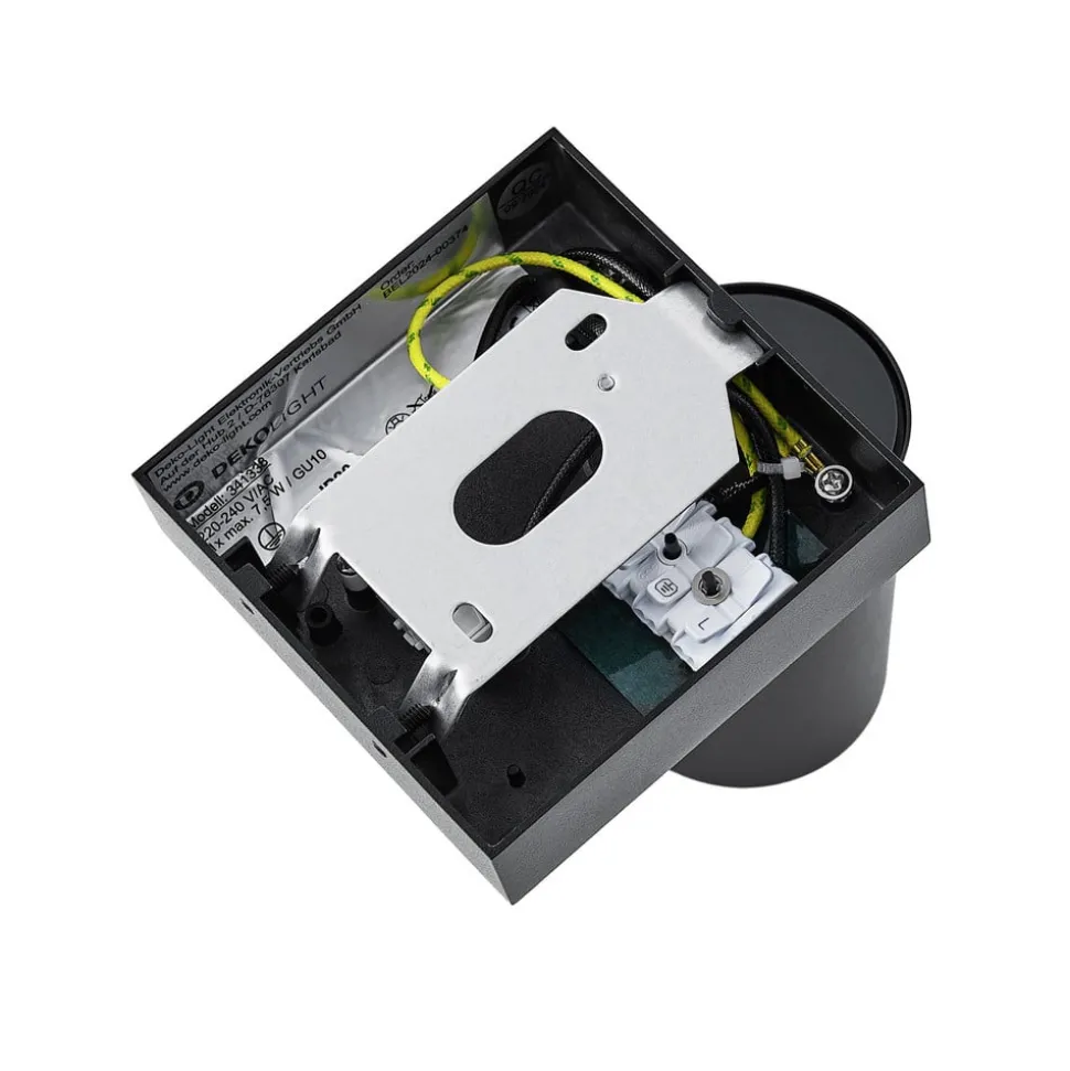 CAN TILT vægspot, sort, 10 x 10 cm, metal GU10 kontakt