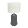 Capalbio bordlampe, grå fod/natur skærm