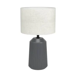Capalbio bordlampe, grå fod/natur skærm