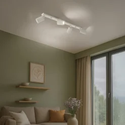 Carbon loftspot, beige, længde 81 cm, aluminium, 4 lyskilder.