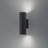 Carbon væglampe, sort, højde 20 cm, aluminium, 2 lyskilder.