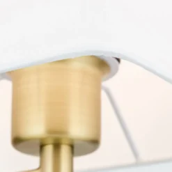Carlton tekstilgulvlampe, mat messing