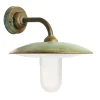 Casale udendørs væglampe, antik messing, opal glas