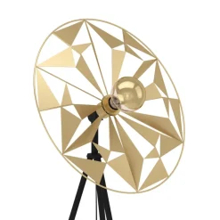 Castanuelo gulvlampe, sort/guld
