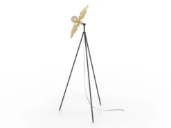 Castanuelo gulvlampe, sort/guld