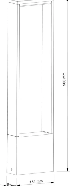 Cata IV LED-sokkellampe, højde 50 cm