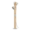 Cawton gulvlampe, højde 134,5 cm, stål/brun, 2 lyskilder i stål