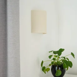 Celine væglampe, beige, stof, E27