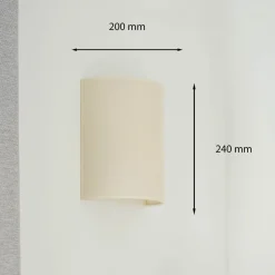Celine væglampe, beige, stof, E27