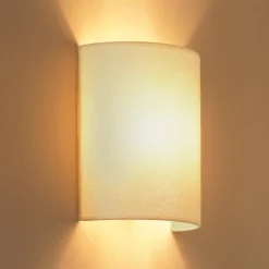 Celine væglampe, beige, stof, E27
