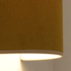 Celine væglampe, Soro, sennepsgul, stof, E27