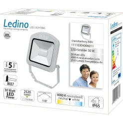 Charlottenburg udendørs LED-spot sølv 30W 4.000K