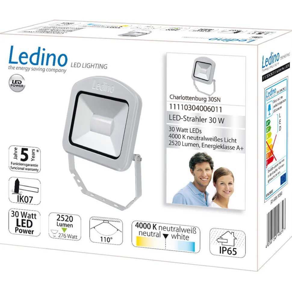 Charlottenburg udendørs LED-spot sølv 30W 4.000K