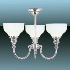 Cheadle badeværelsesloftlampe med 3 pærer