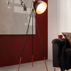 Chester gulvlampe, sort, kobber