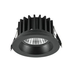 Chicco Round indbygningsspot 7W 30° 3.000K sort