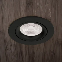 Choice indbygningsspot aluminium, kan roteres sort