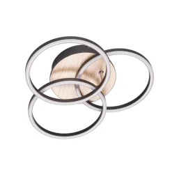 Circle LED-loftlampe 3 lysk fjernbetjening træ