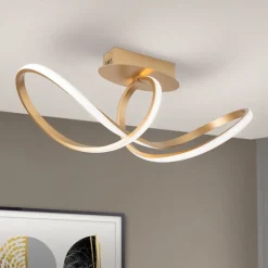 Circus LED-loftlampe, 3.000 K, messing