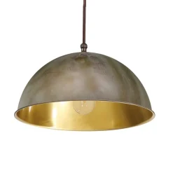 Cirkel hængelampe gylden/antik messing, Ø 20cm
