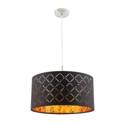 Clark pendel, sort/guldfarvet, Ø 40 cm