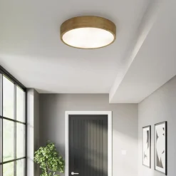 Cleo loftlampe, Ø 48 cm, 4 lyskilder, egetræ, E27