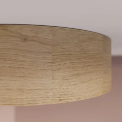 Cleo loftlampe, Ø 28 cm, 2 lyskilder, egetræ, E27