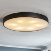 Cleo loftlampe med glasdiffusor, sort, Ø 78 cm