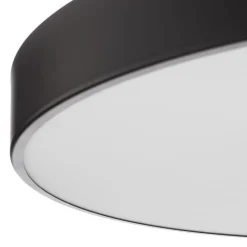 Cleo loftlampe med glasdiffusor, sort, Ø 78 cm