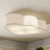 Cloud loftlampe, hvid, tekstil, længde 62 cm, E27, 4 lyskilder.